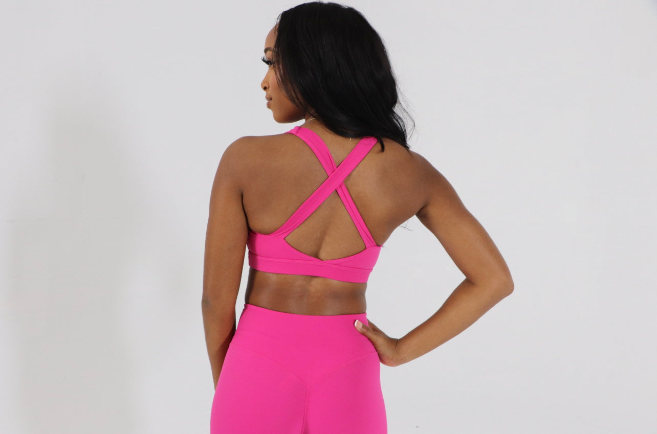 Pink Survivor Sports Bra